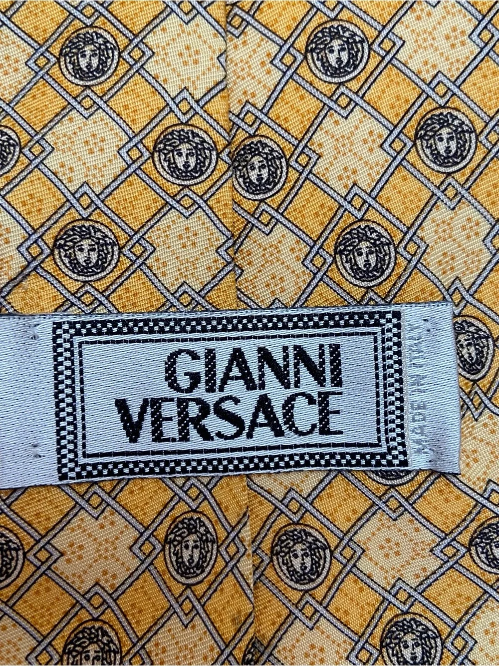Gianni Versace Medusa Head Allover Print Vintage 90s Men’s Silk Tie